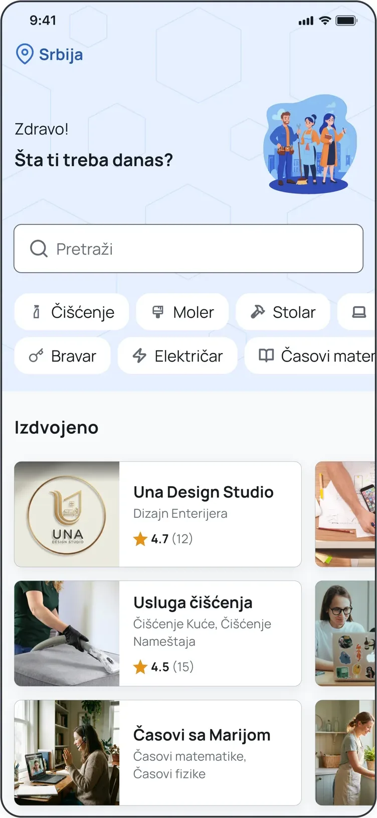 Košnica aplikacija na telefonu